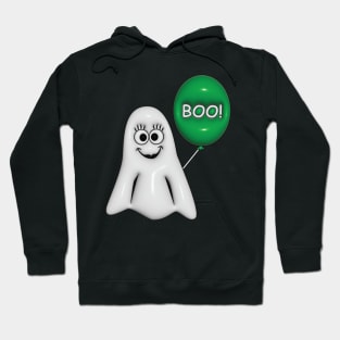 Girl Ghost with Green Balloon Hoodie